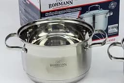 Універсальний набір каструль з кришками Bohmann BH-1902 2 каструлі з нержавіючої сталі - мініатюра 3