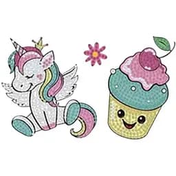 Набор для творчества алмазная мозаика Bambi Единорожка фигурки-наклейки FG24062201B-6