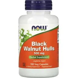 Натуральна добавка Now Black Walnut 500 мг 100 капсул