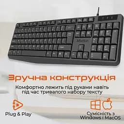 Клавіатура Meetion K200 USB UA Black (MT-K200-A-RUA) - мініатюра 7