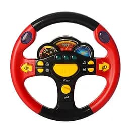 Детский автотренажер "Я тоже рулю" 7737 музыкальный Красный