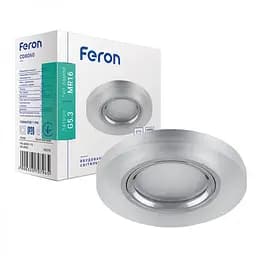 Светильник точечный Feron CD8060 под лампу с подсветкой хром (32570)