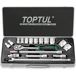 Набір головок із тріскачкою Toptul 1/2" 18ед. (6-гр.) GCAD1802