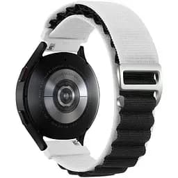 Ремінець для Samsung Galaxy Watch 3 41mm - біло-чорний Watchbands NormalCloth Wave ширина кріплення 20мм нейлоновий (W26-4WB52778031)