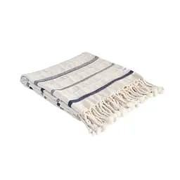 Плед Lotus Home - Benalla natural navy 130x170