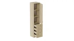 Пенал Анжело Ferrum-decor на 3 полиці з дверима та 4 ящиками 1900x400x380 ДСП Дуб Сонома 16 мм (FRD-104933) - мініатюра 2