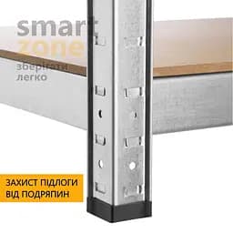 Стелаж металевий БОНА Оптіма 150х70х30 см 5 полиць МДФ Цинк (313772) - мініатюра 3