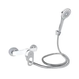 Змішувач для душу Lidz Latwa 010 (з душовим гарнітуром) (k40) LDLAT010WHI45426 White, Білий