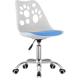 Офисное кресло Leobert Print бело-голубой