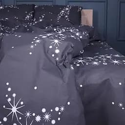 Простирадло MirSon Бязь 17-0687 Winter Wonderland 110х160 см темно-сіре (2200010231069)