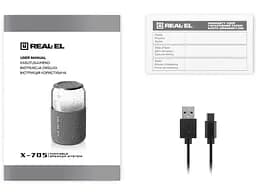 Портативна колонка REAL-EL X705 5W Bluetooth TWS, RGB, RED - мініатюра 12