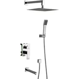 Душова система прихованого монтажу Gappo 1/4 G7102, 3 функції, Хром