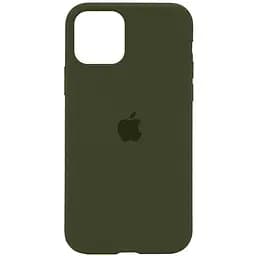 Чохол Silicone Case Full Protective (AA) для Apple iPhone 11 Pro Max (6.5) Зелений / Dark Olive