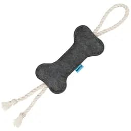 Игрушка для собак Barksi Косточка с канатом M серая
