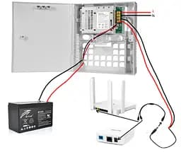 Джерело безперебійного живлення (ДБЖ) UPS Kraft PSU1205LEDP комплект для роутера терміналу ONU 12V 5А 7Ah - мініатюра 2