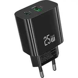 Мережевий зарядний пристрій Usams T65 US-CC315 25W Black (CC315TC01) [164374] - мініатюра 2