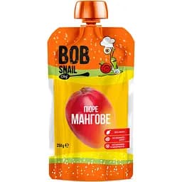 Пюре фруктове Bob Snail Манго, пастеризоване 2.5 кг (10 шт. по 250 г) - мініатюра 2