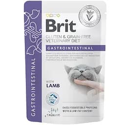 Вологий дієтичний корм для котів Brit VetDiet GF Gastrointestinal з ягням 85 г
