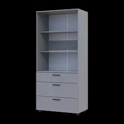 Шафа для одягу Doros Торн Сірий 2 ДСП/3Ш (полиці) 90х51.6х200 (44900442) - мініатюра 4