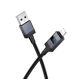Кабель Hoco X118 USB to Lightning з дисплеєм чорний