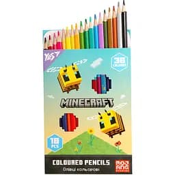 Олівці кольорові Yes Minecraft Spring 18 шт. 36 кольорів (290774) - мініатюра 3