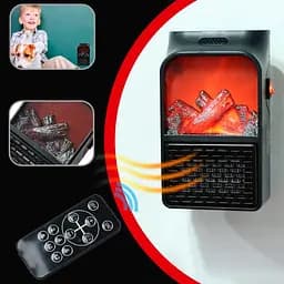 Обігрівач-камін XPRO Flame Heater електричний портативний з пультом, термостатом, з дисплеєм, забезпечений автовимкненням приладу 500 Вт - мініатюра 5