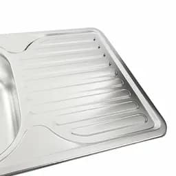 Кухонна мийка з нержавіючої сталі Platinum декор 7642 (0,8/180 мм), R, Decor - мініатюра 10