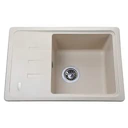Кухонная мойка гранитная Globus Lux Mono слоновая кость 620х435мм, Бежевый