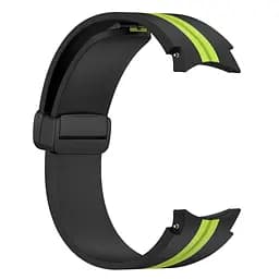 Браслет Samsung Galaxy Watch 6 Classic 43mm 6 Classic 47mm - чорно-зелений ширина кріплення 20мм силікон Watchbands Cls-line-black (W35-743242342) - мініатюра 4