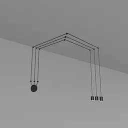 Люстра-паук SV0107-3 BK 4000K