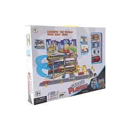 Ігровий набір Playset складний паркінг в комплекті з 4 машинками GARAGE (3858894672479) - мініатюра 1
