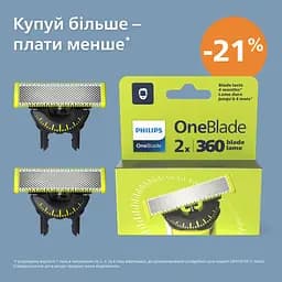 Змінне плаваюче лезо Philips OneBlade 360 2 шт. (QP420/50) - мініатюра 2