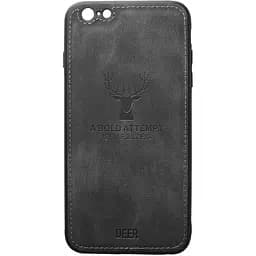 Чохол-накладка Toto Deer Shell With Leather Effect Case Apple iPhone 6/6s Black