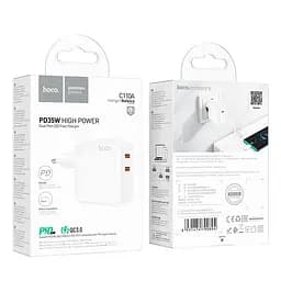 Зарядний пристрій Hoco C110A Lucky 35 W 2 виходи порти USB-C - мініатюра 5