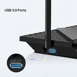 Маршрутизатор TP-Link Archer AX72 Pro, AX5400, 3xGE LAN, 1x2.5GE WAN/LAN, 1xGE WAN/LAN, 1xUSB 3.0, M - мініатюра 6