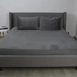 Простыня ТЕП Velour с резинкой серая, 180x200 (2-04824_34145)