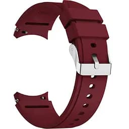 Ремінець Samsung Galaxy Watch 4 Classic 42 mm - темно-червоний силікон розмір L ширина кріплення 20мм (WB00S4GALAXYCLASSIC8442)