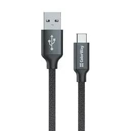 Кабель ColorWay USB - USB Type-C, ColorWay, Black, 2 м, 2.4A (CW-CBUC008-BK)