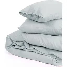 Підковдра MirSon Linen Caspian льон 200х220 см сіро-блакитна (2200008248406) - мініатюра 6