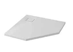 Душовий піддон п'ятикутний Cersanit Tako Slim 90x4 білий глянцевий + сифон S601-129 білий