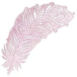 Ялинкова іграшка MIS LT Перо 7,5х15,5Х1,5 см рожевий