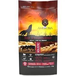 Корм сухой Ambrosia Grain Free Dog Adult Beef & Fresh Salmon для взрослых собак всех пород с говядиной и свежим лососем 12 кг