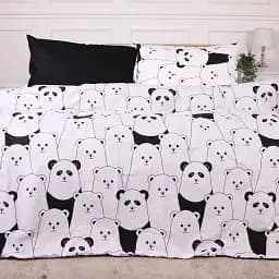Підковдра MirSon Ranforce Elite 17-4849 White bear 110 x 140 см чорно-біла (2200009584329) - мініатюра 2