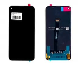 Дисплей (LCD) Samsung A015M Galaxy A01 (широкий конектор) з сенсором чорний + рамка
