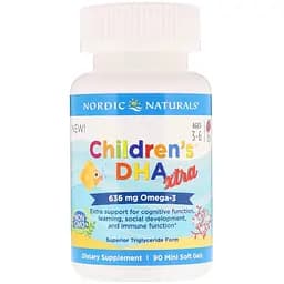 Рыбий жир для детей Nordic Naturals Children's DHA Xtra Ягодный 636 мг 90 мини капсул