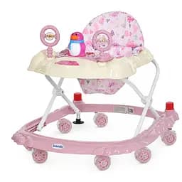 Дитячі Ходунки M 3168-1(Light-Pink) музичні та світлові ефекти, зі стопором