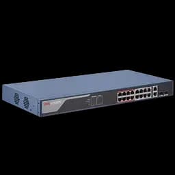 Керований POE комутатор Hikvision DS-3E1318P-EI(B) , 16x (100Мбіт/с)PoE + 2xBase-T(1000Мбіт/с) +2xSFP(1000Мбіт/с)