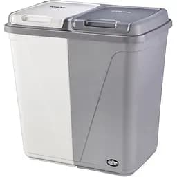 Корзина для мусора Violet House 0044, серо-белая, 60 л (0044 Gray White 60 л)