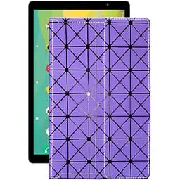 Чехол StatusCASE из экокожи для планшета Prestigio Grace 4991 4G Фиолетовый ромб