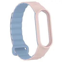 Ремінець Dual-color Magnetic для Xiaomi Mi Band 7/6/5/4/3 Light Pink / Lilac Blue - мініатюра 3